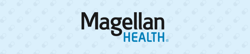 Magellan Health logo on a light blue background