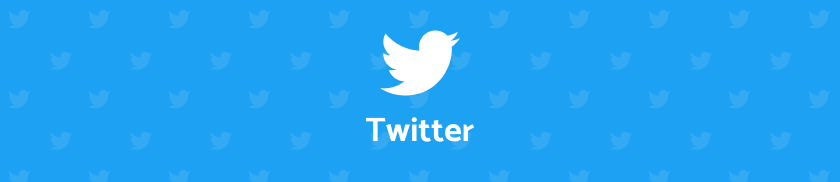 Twitter logo on a blue background