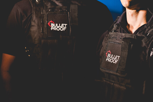 Bulletproof security in bullletproof vests