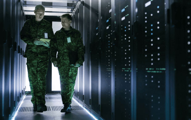 Data Protection Officers in a server room