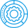 A cog with a circle border icon