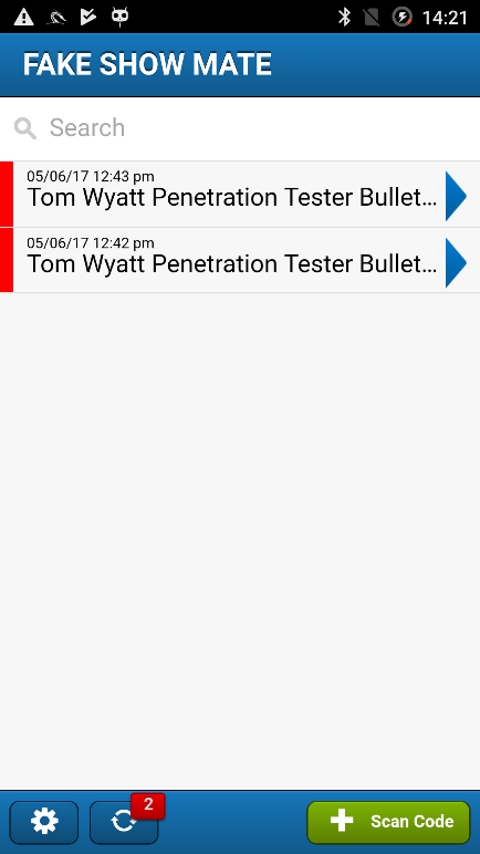 Fake show in app Displaying a fake show
